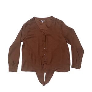 Maurices Women’s Copper Brown Front Tie Lightweight Layering Cardigan Size L